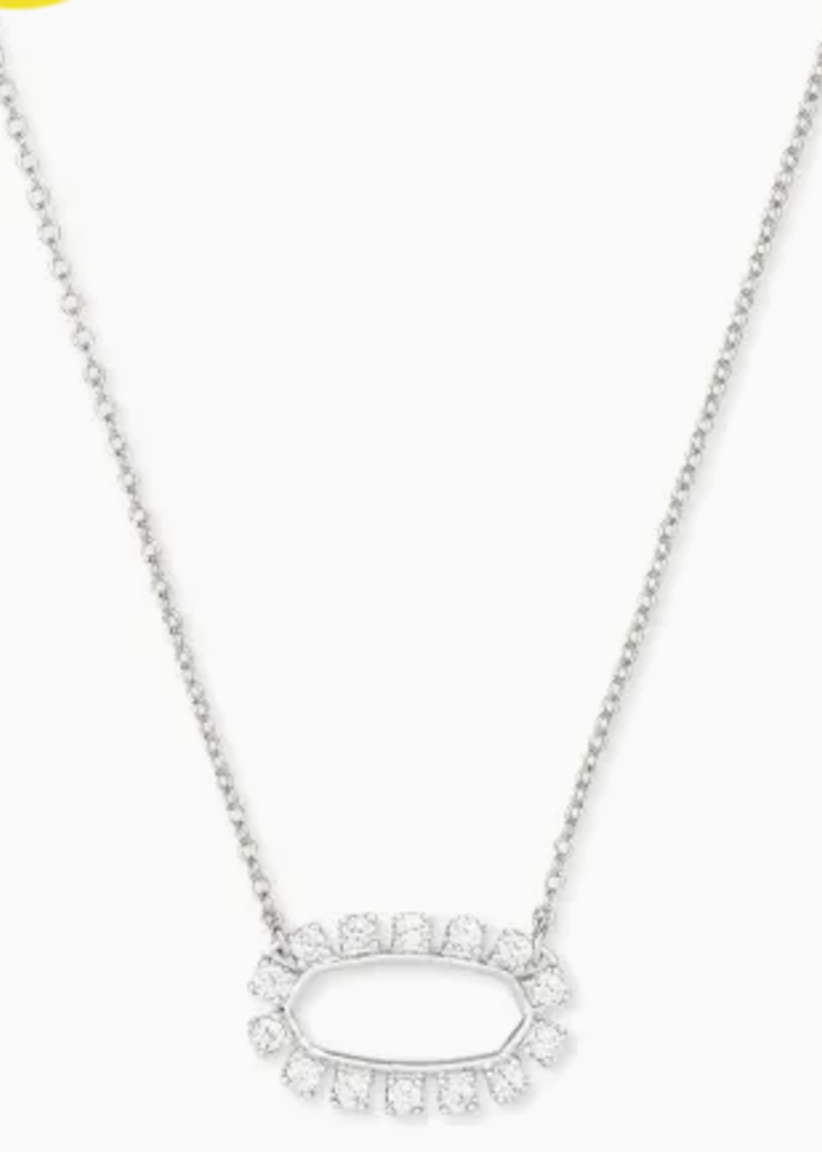 ELISA OPEN FRAME CRYSTAL NECKLACE