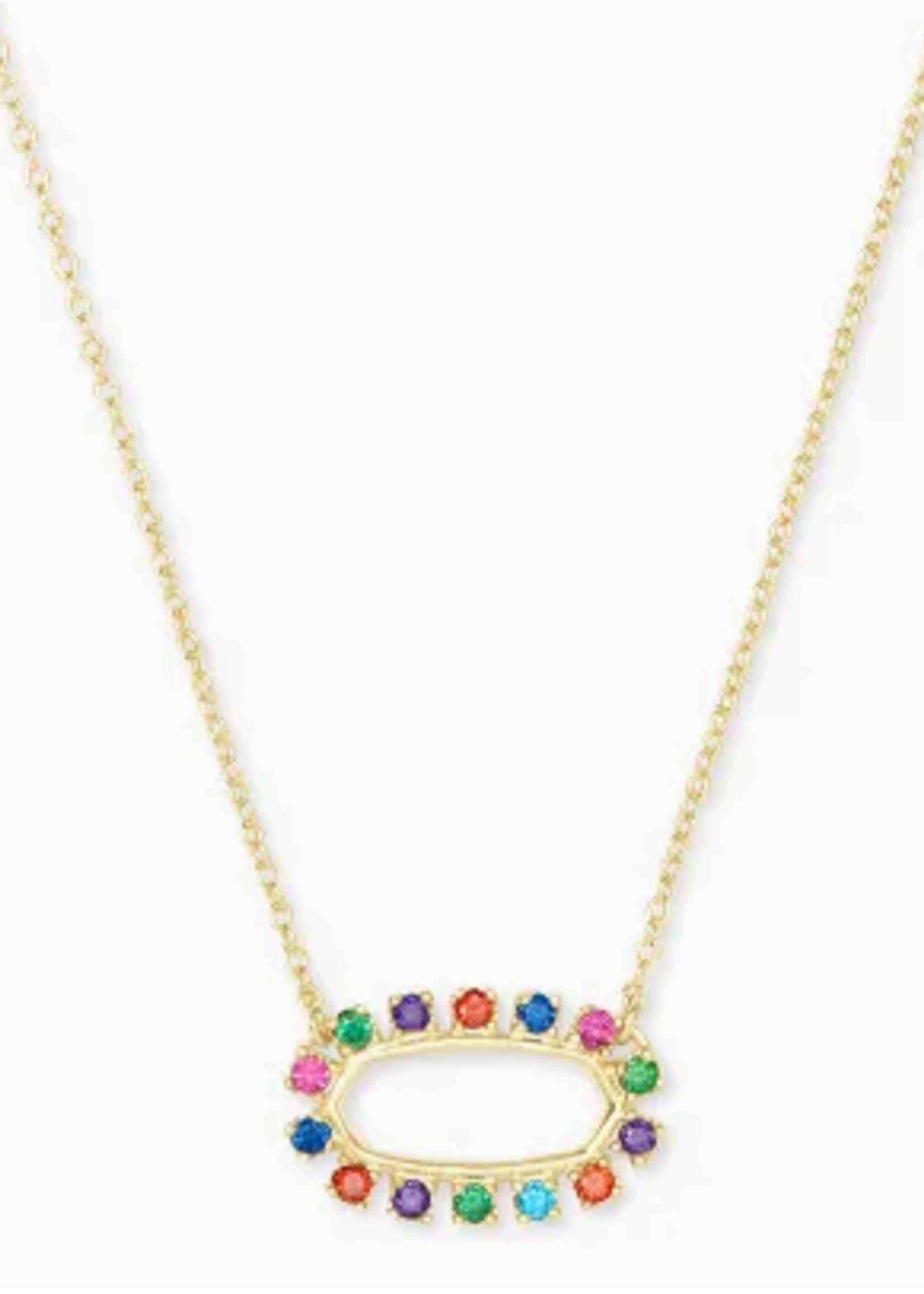 ELISA OPEN FRAME CRYSTAL NECKLACE