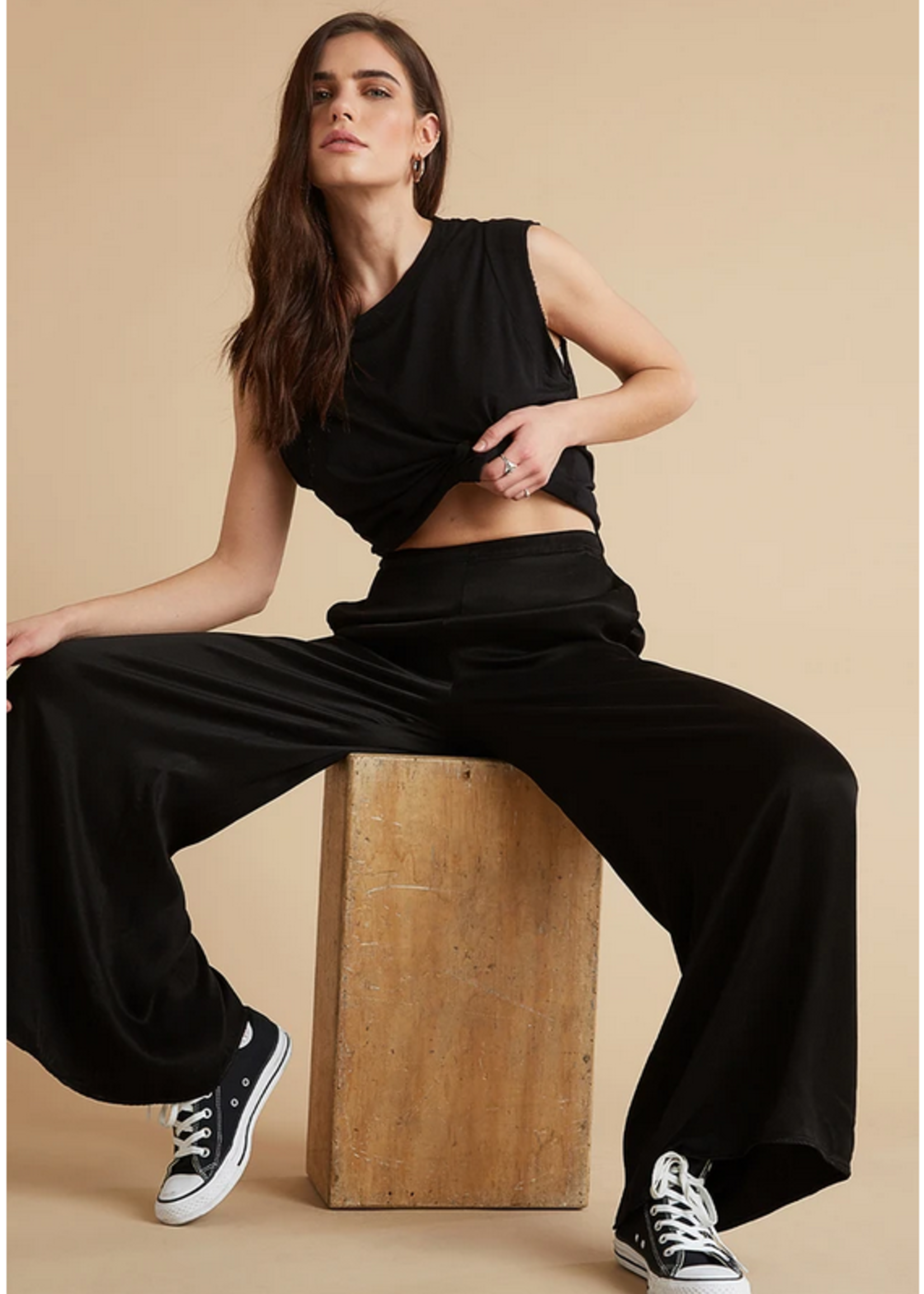 BELLA DAHL HIGH WAIST FLOWY PANT