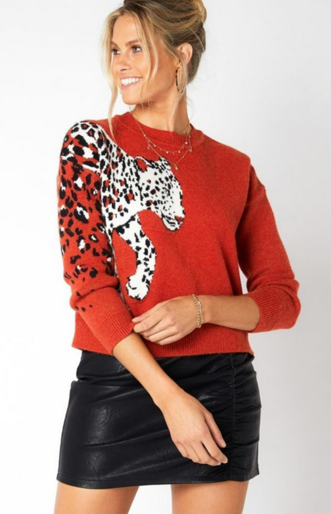 MINKPINK FELINE KNIT SWEATER