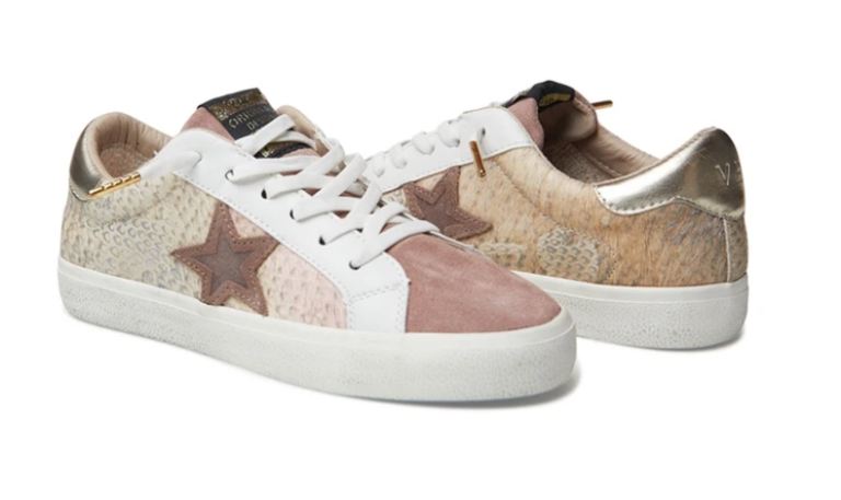 ABBY BLUSH SNAKE SNEAKER