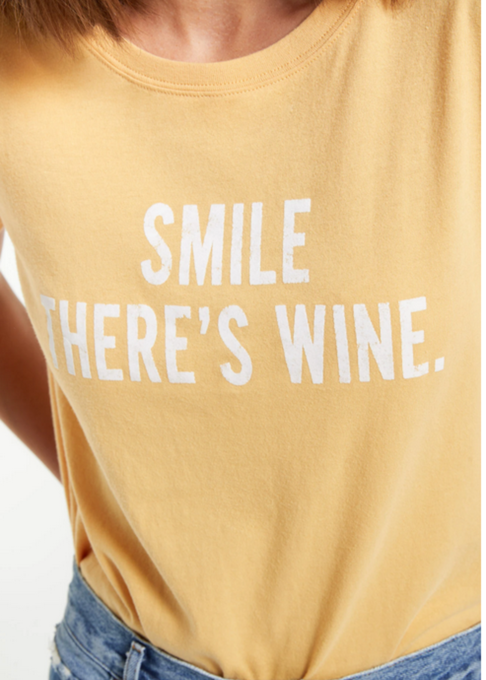 Z SUPPLY SMILE THERE IS WINE TEE
