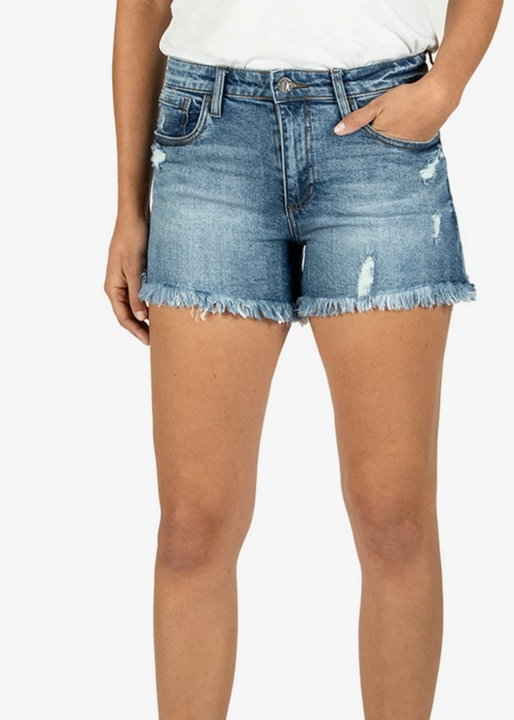 KUT JANE HIGH RISE SHORT W/FRAY