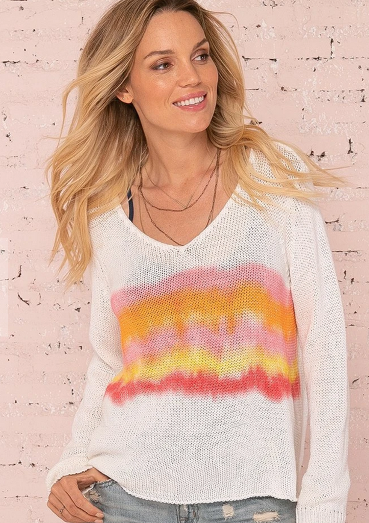 WOODEN SHIPS MALIBU STRIPE V COTTON