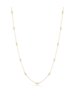 41' NECKLACE SIMPLICITY CHAIN GOLD 4MM BEAD