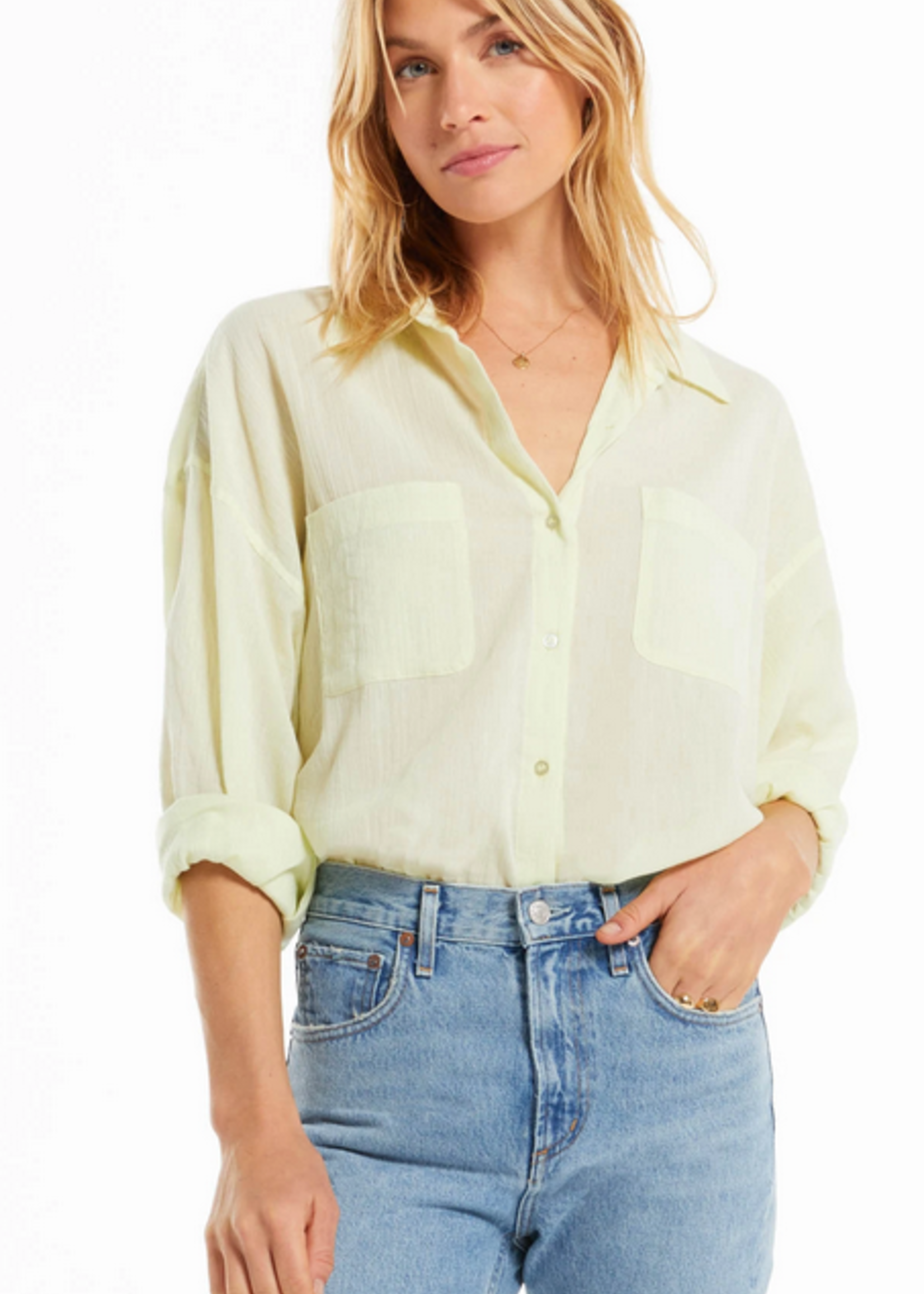 Z SUPPLY LALO GAUZE BUTTON UP TOP