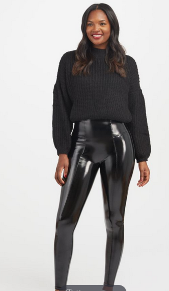 spanx shiny leggings