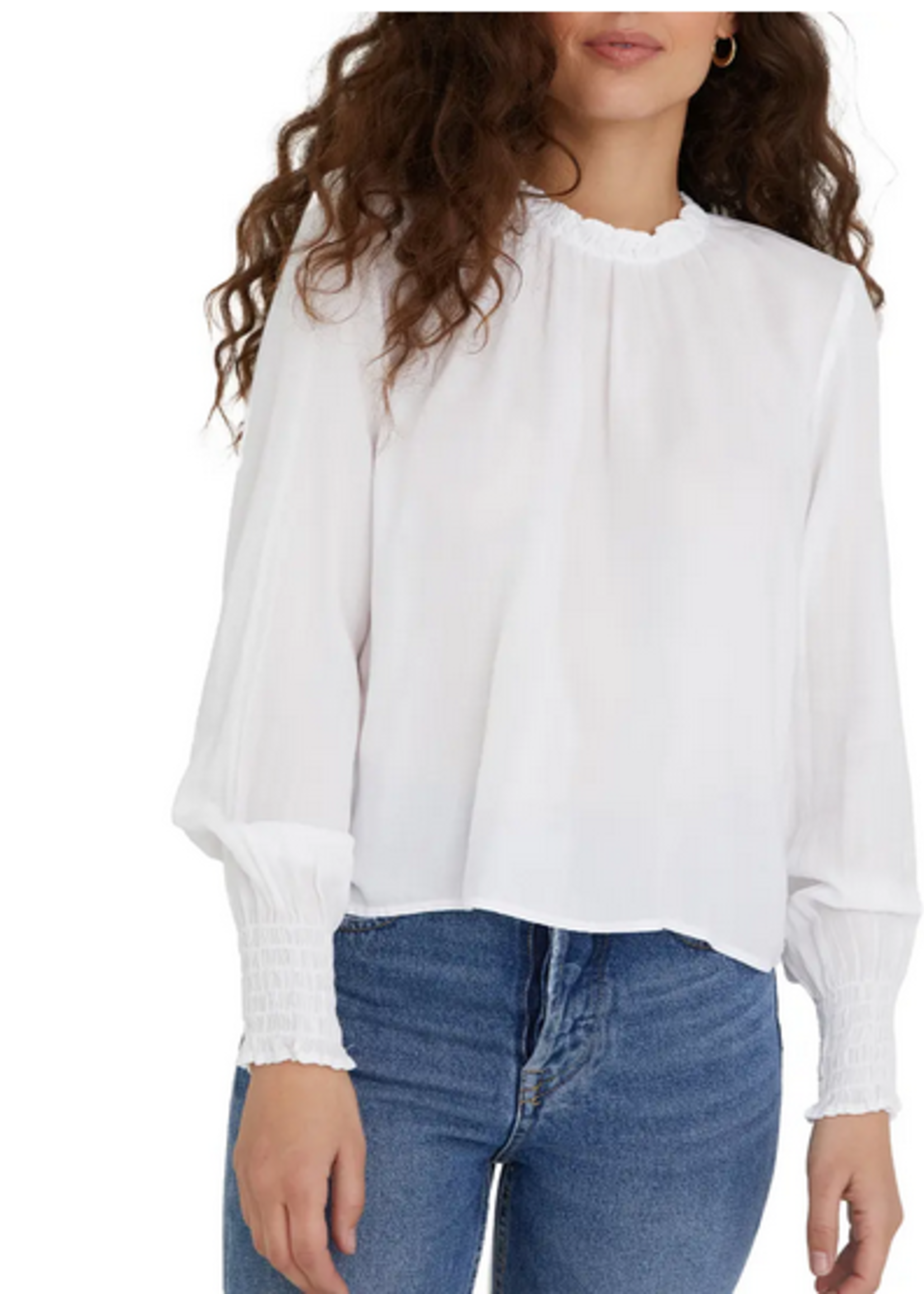 BELLA DAHL ELASTIC SHIRRED BLOUSE