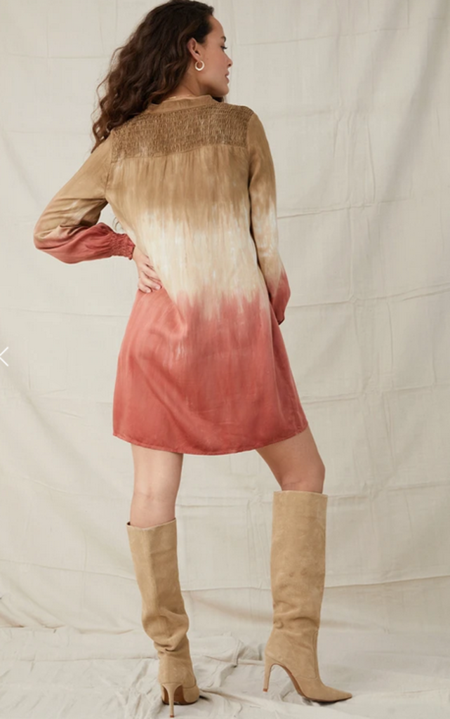 BELLA DAHL SMOCKED YOKE DRESS