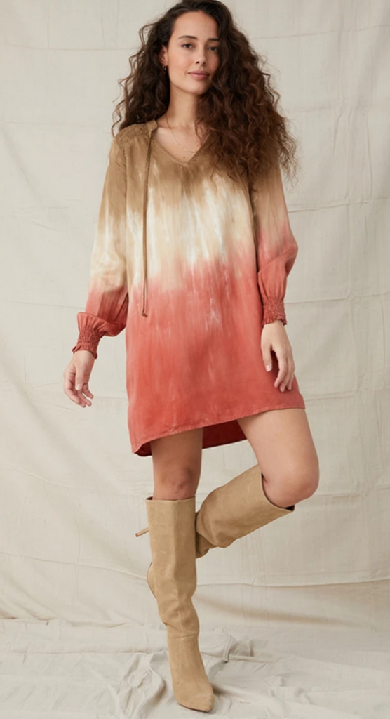 BELLA DAHL SMOCKED YOKE DRESS