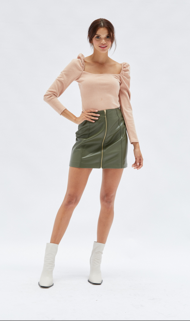MINKPINK ZAHLEE PU MINI SKIRT