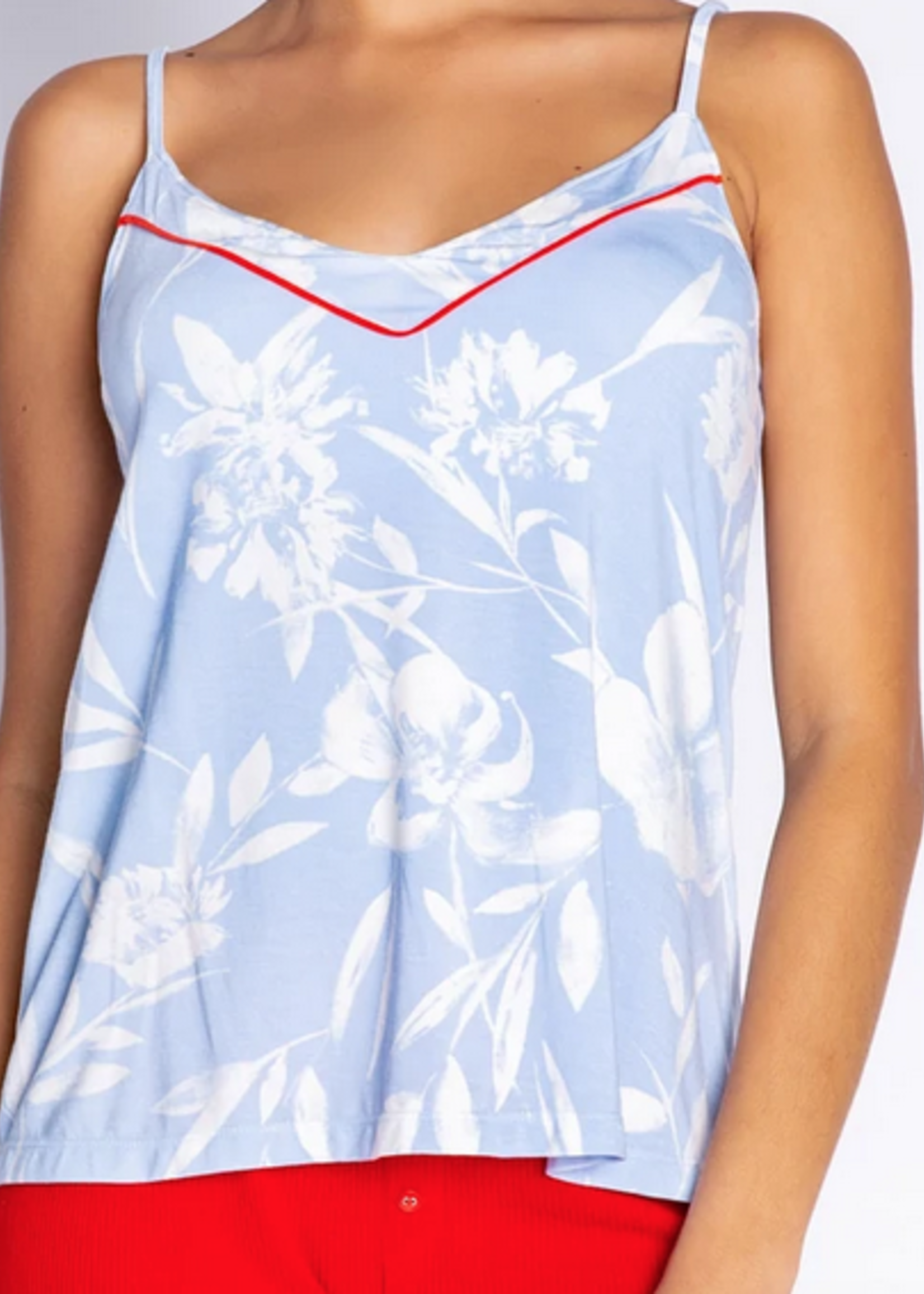 PJ SALVAGE CAMI LUXE FLORAL ICE BLUE
