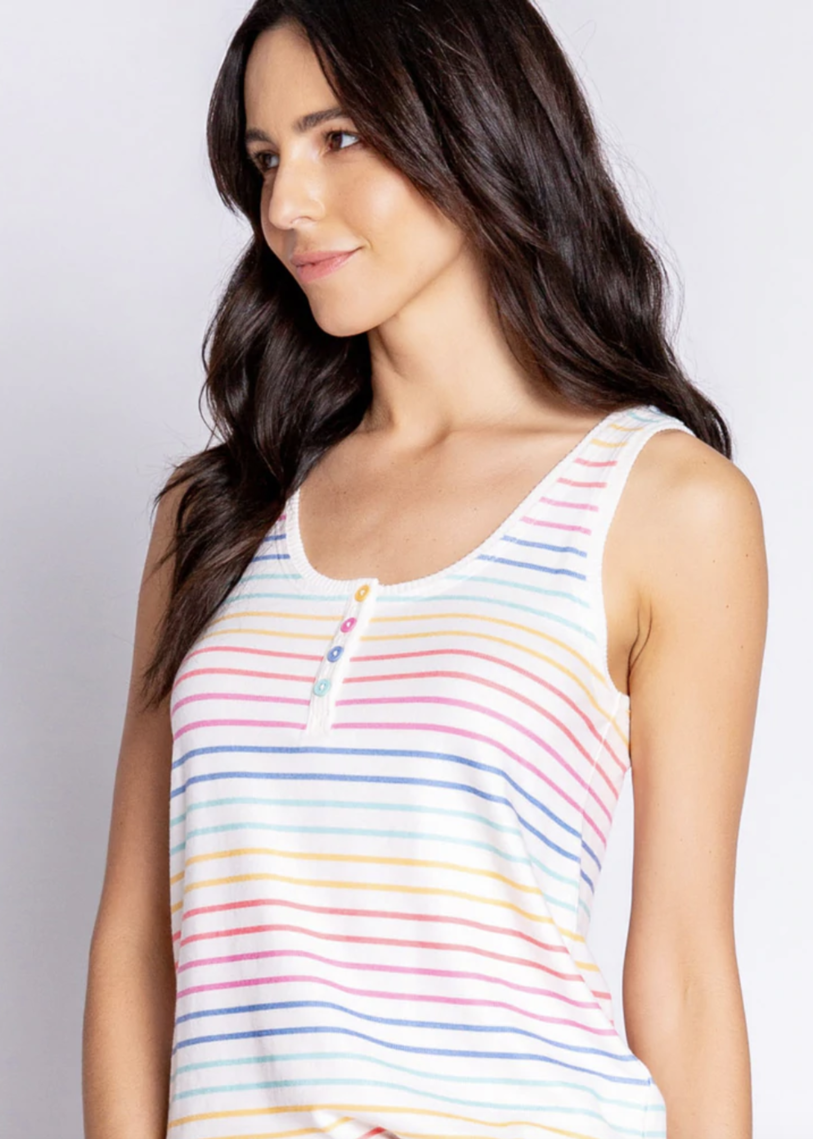 P.J. SALVAGE BUTTON UP BABE TANK