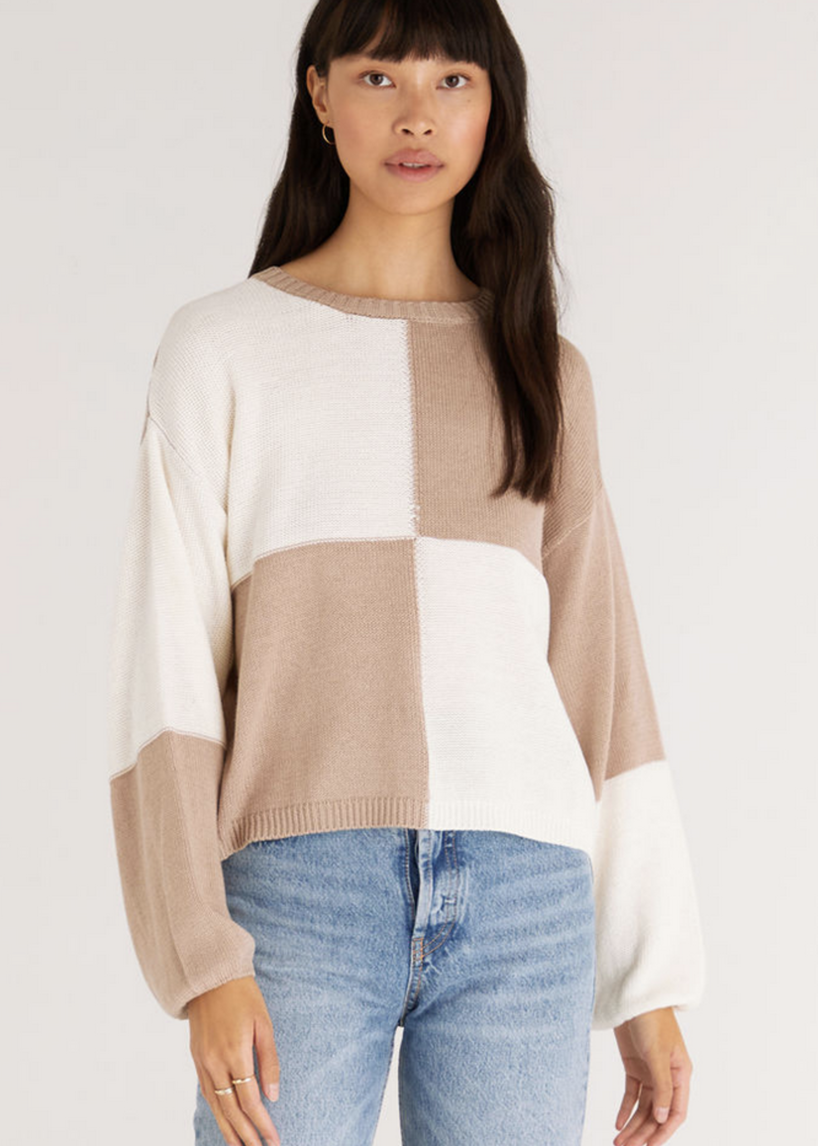 Z SUPPLY SOLANGE CHECK SWEATER
