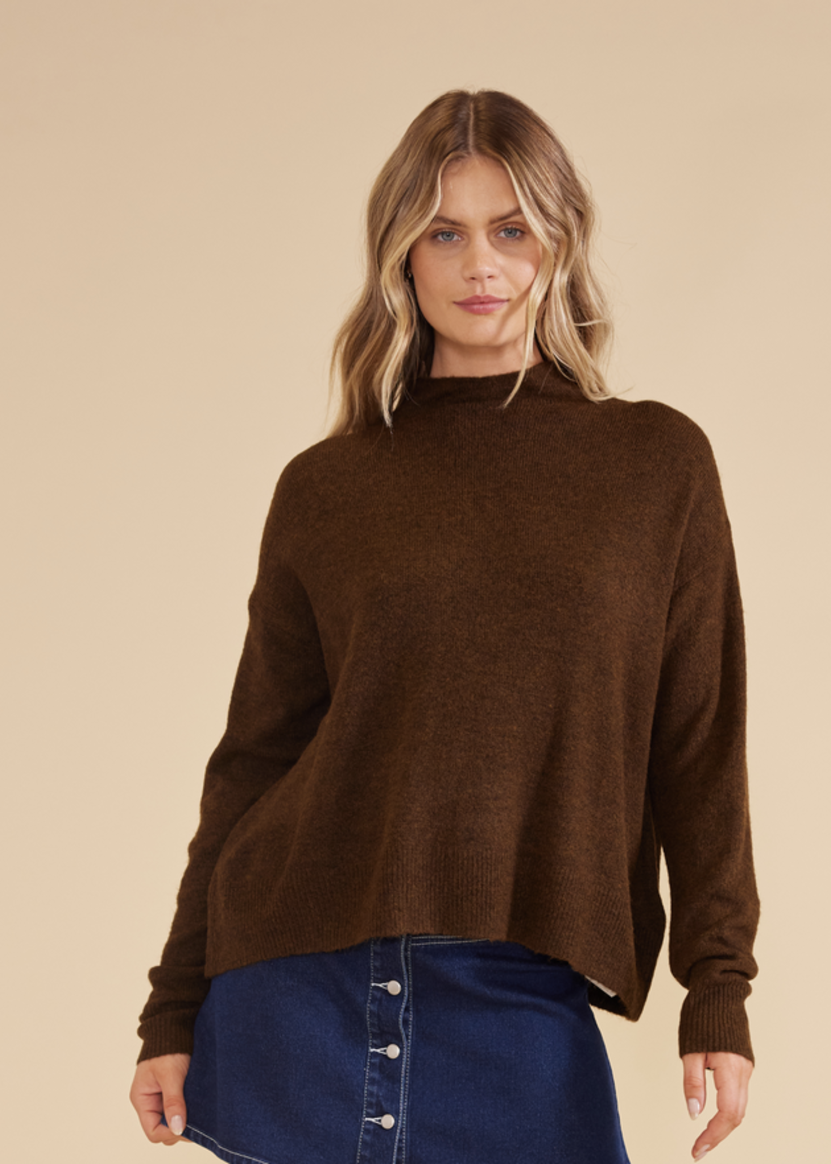 MINKPINK ATAR FUNNEL NECK SWEATER