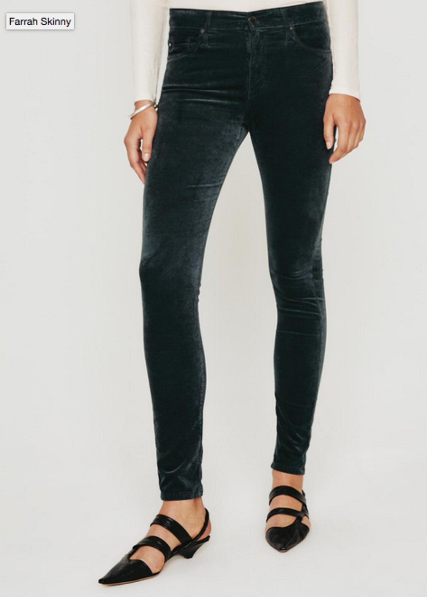 AG JEANS FARRAH VELVET SKINNY