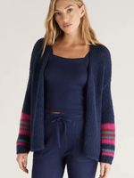 Z SUPPLY LOUNGE CARRIED AWAY STRIPED CARDIGAN