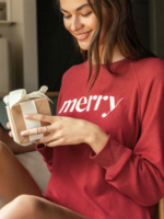 Z SUPPLY LOUNGE CASSIE MERRY L/S TOP