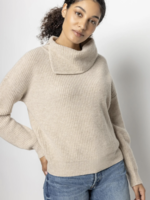 FOLDED COLLAR PULLOVER SWEATER