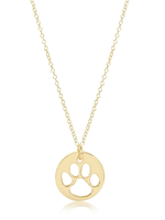 16" NECKLACE GOLD - PAW PRINT