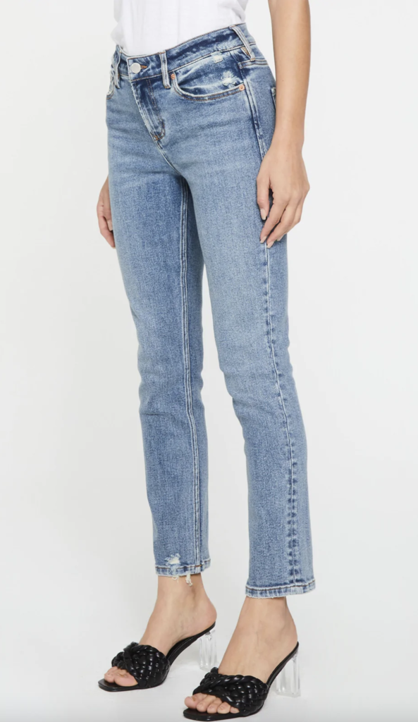 DEAR JOHN BLAIRE HIGH RISE ANKLE SLIM STRAIGHT JEANS BELCREST