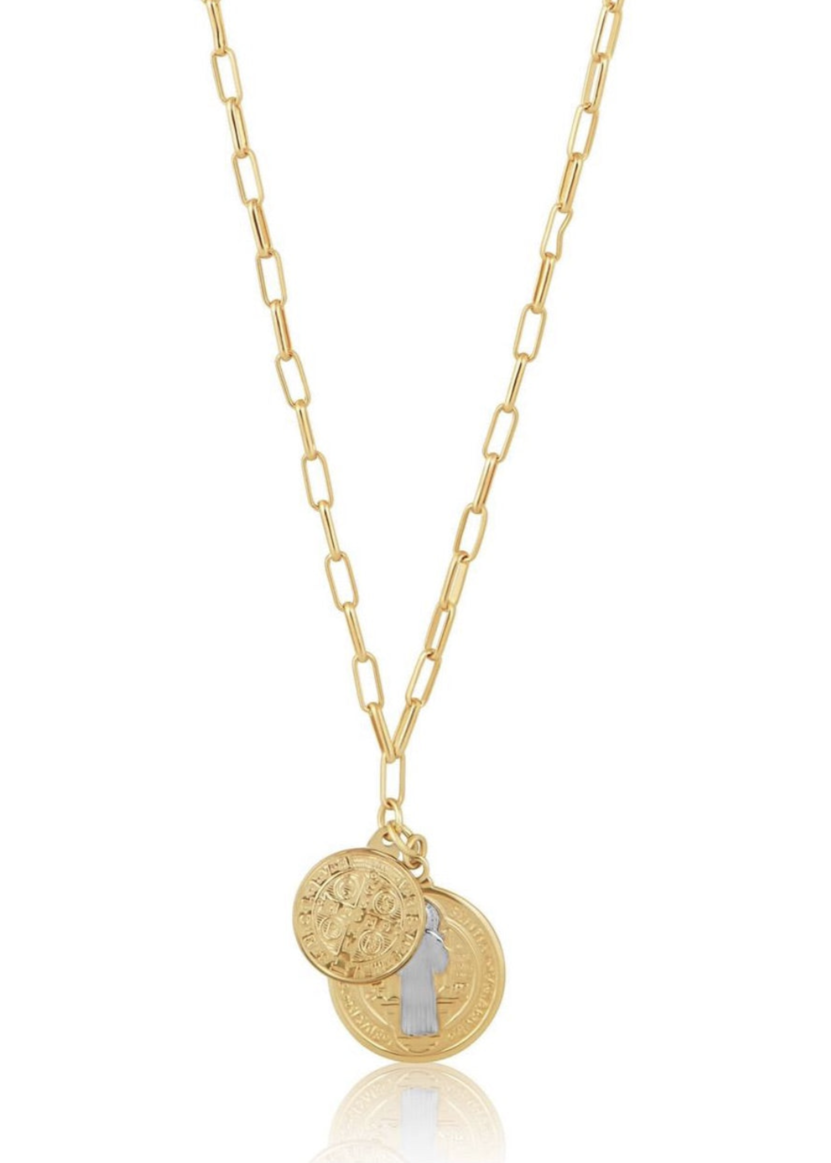 SAHIRA SAINT II - SAINT BENEDICT COIN NECKLACE