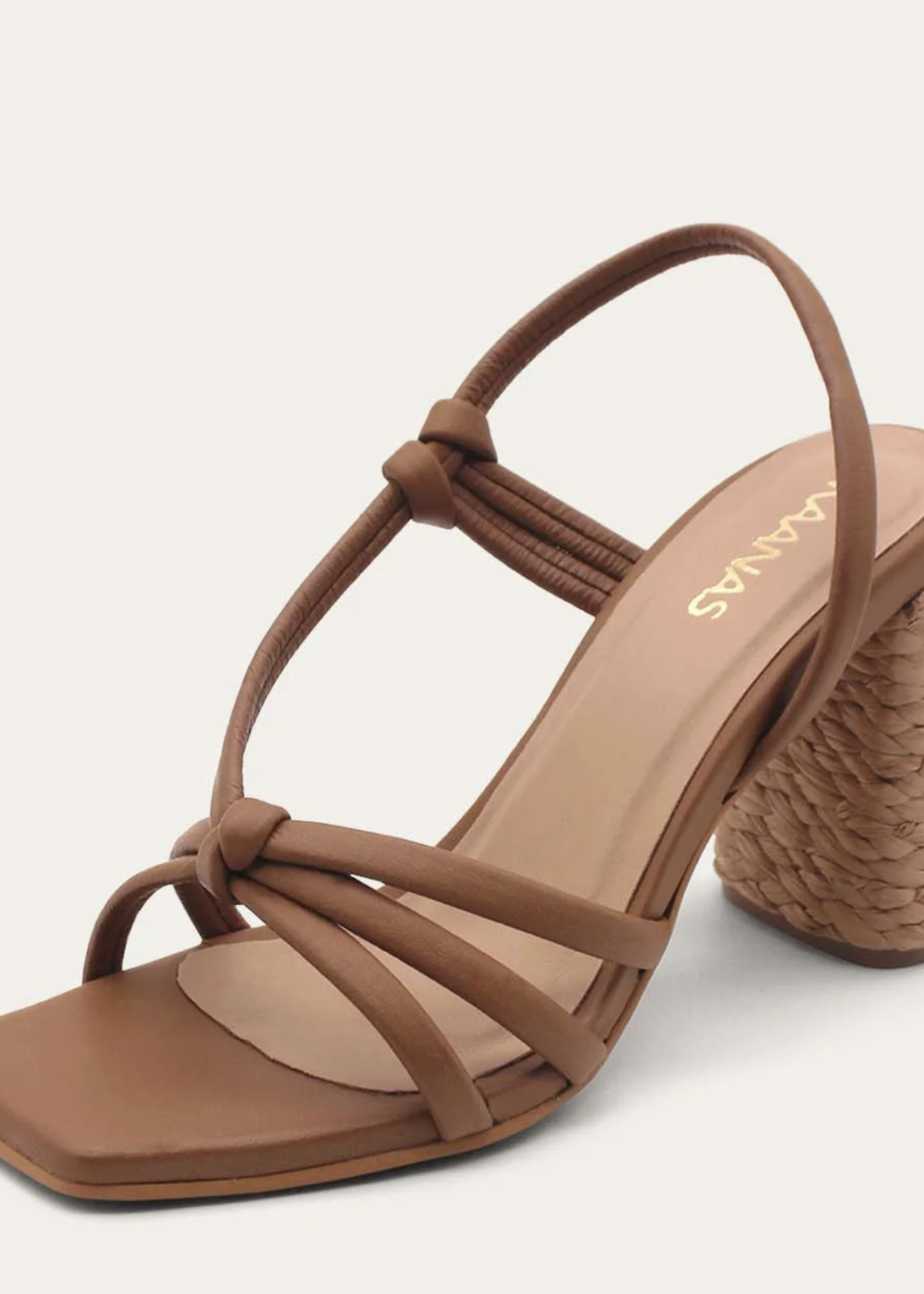 KAANAS SAN JOSE STRAPPY RAFFIA HEEL