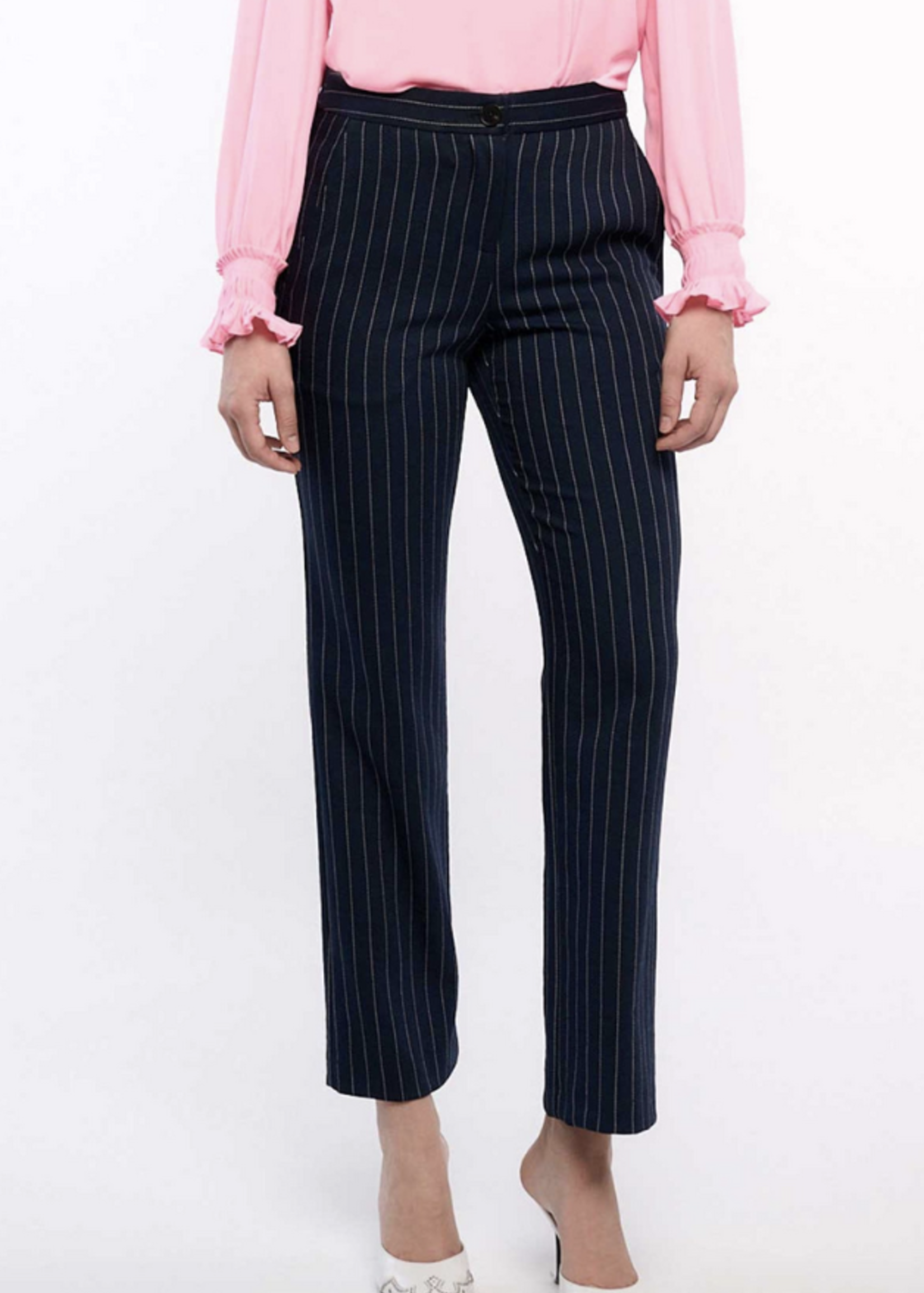 CURRENT AIR PINSTRIPED BOOTCUT PANTS