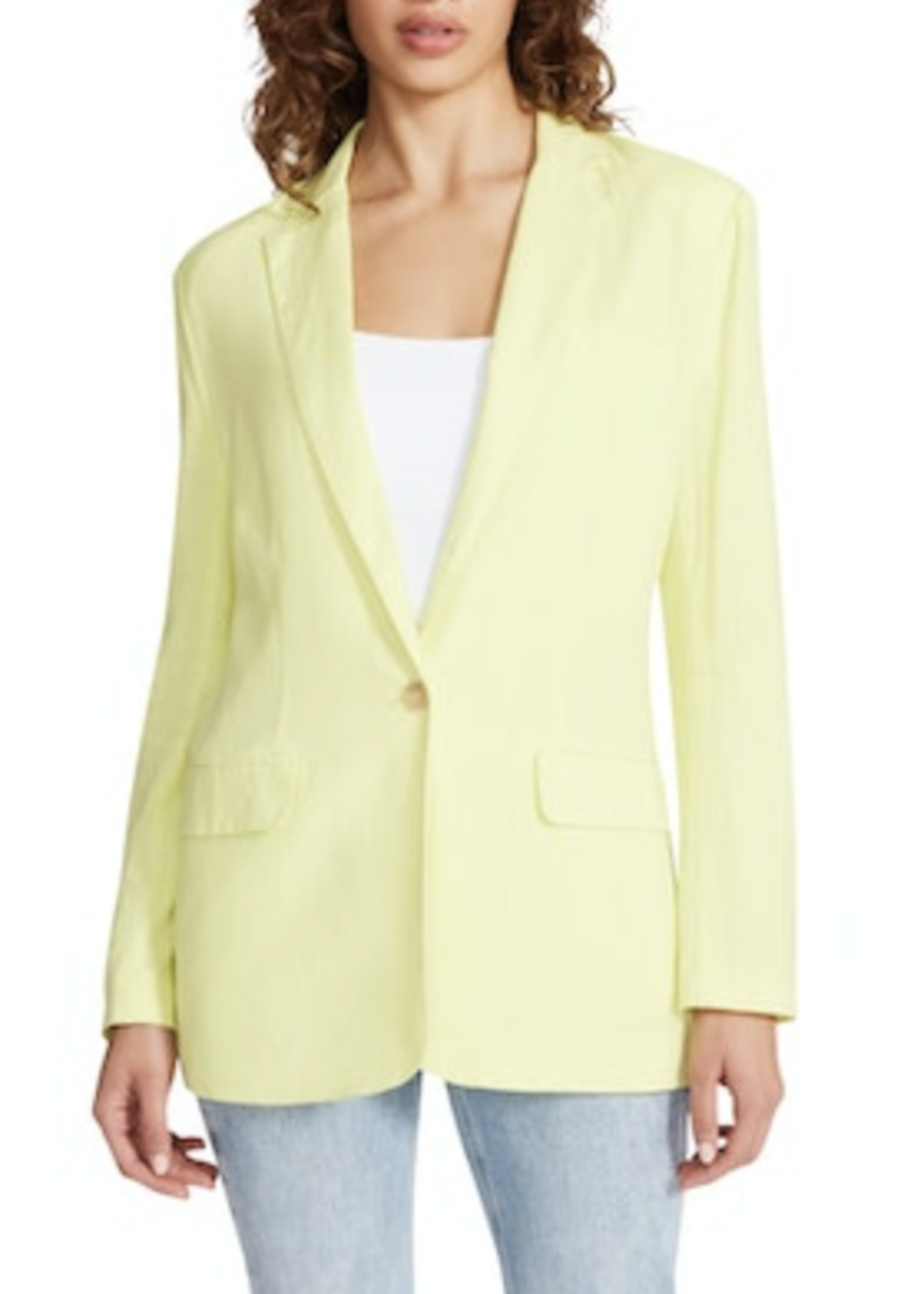 STEVE MADDEN LINEN ON THE EDGE BLAZER