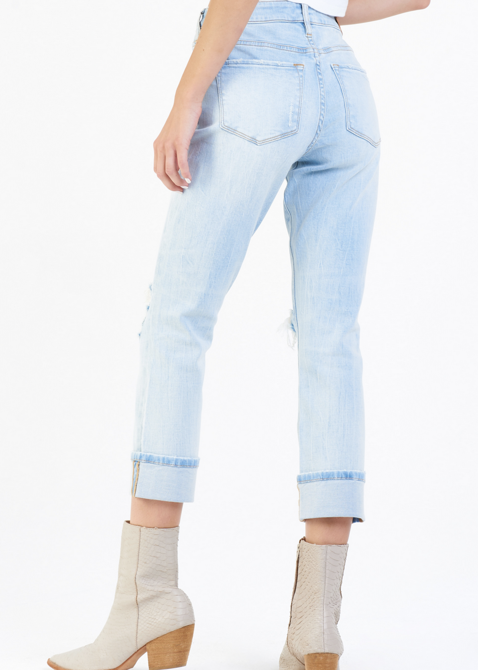 DEAR JOHN BLAIR CUFFED STRAIGHT HIGH RISE JEAN