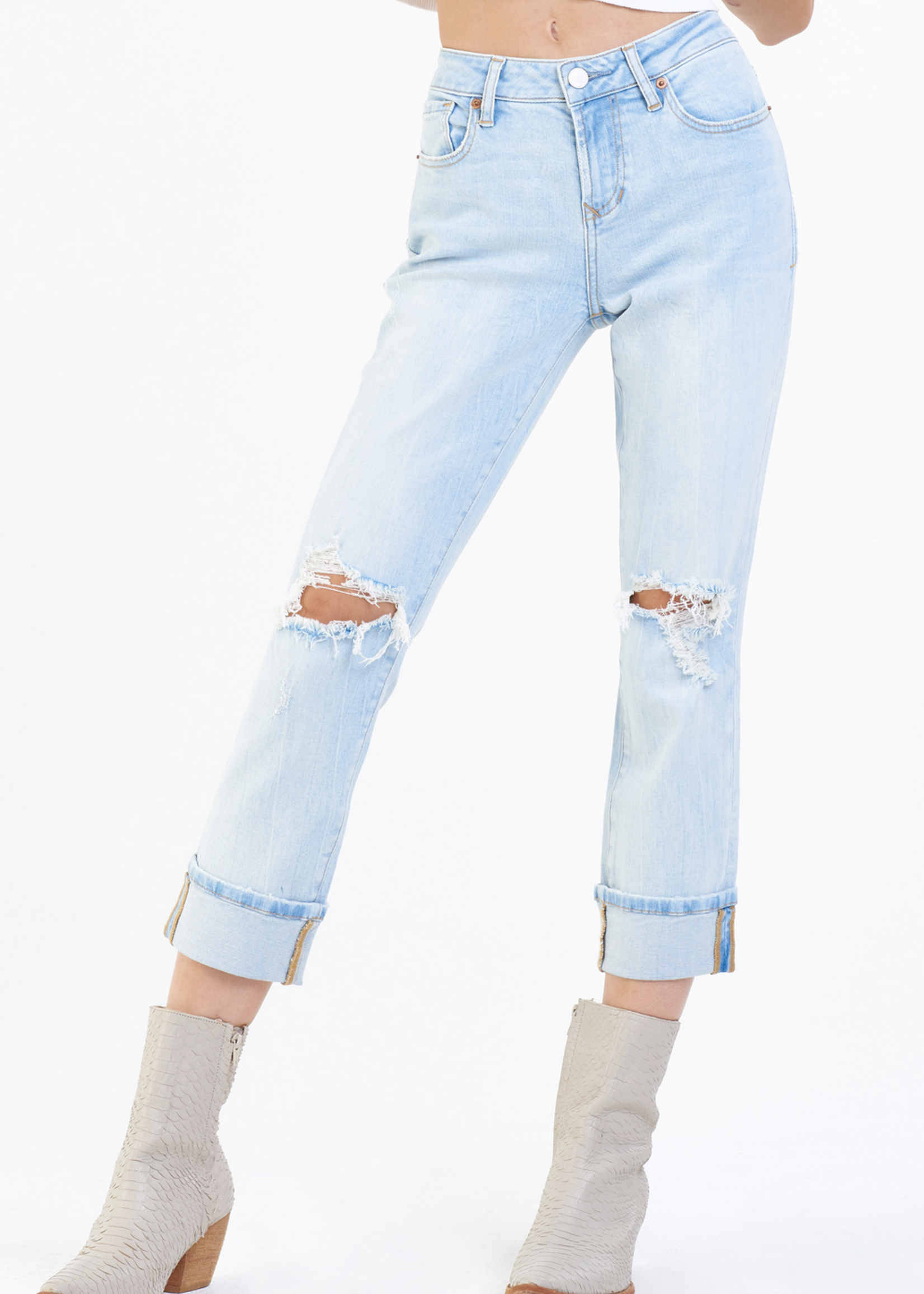 DEAR JOHN BLAIR CUFFED STRAIGHT HIGH RISE JEAN