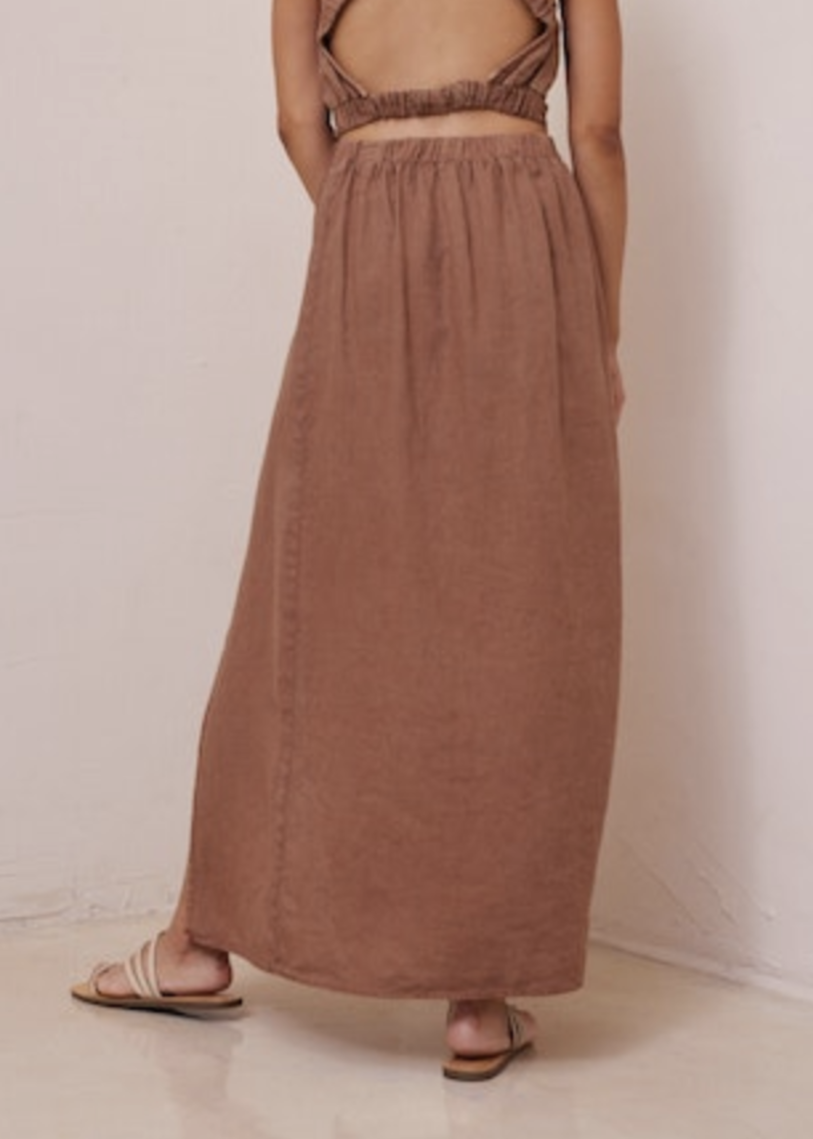 BELLA DAHL HIGH WAIST MAXI SKIRT WITH SLIT