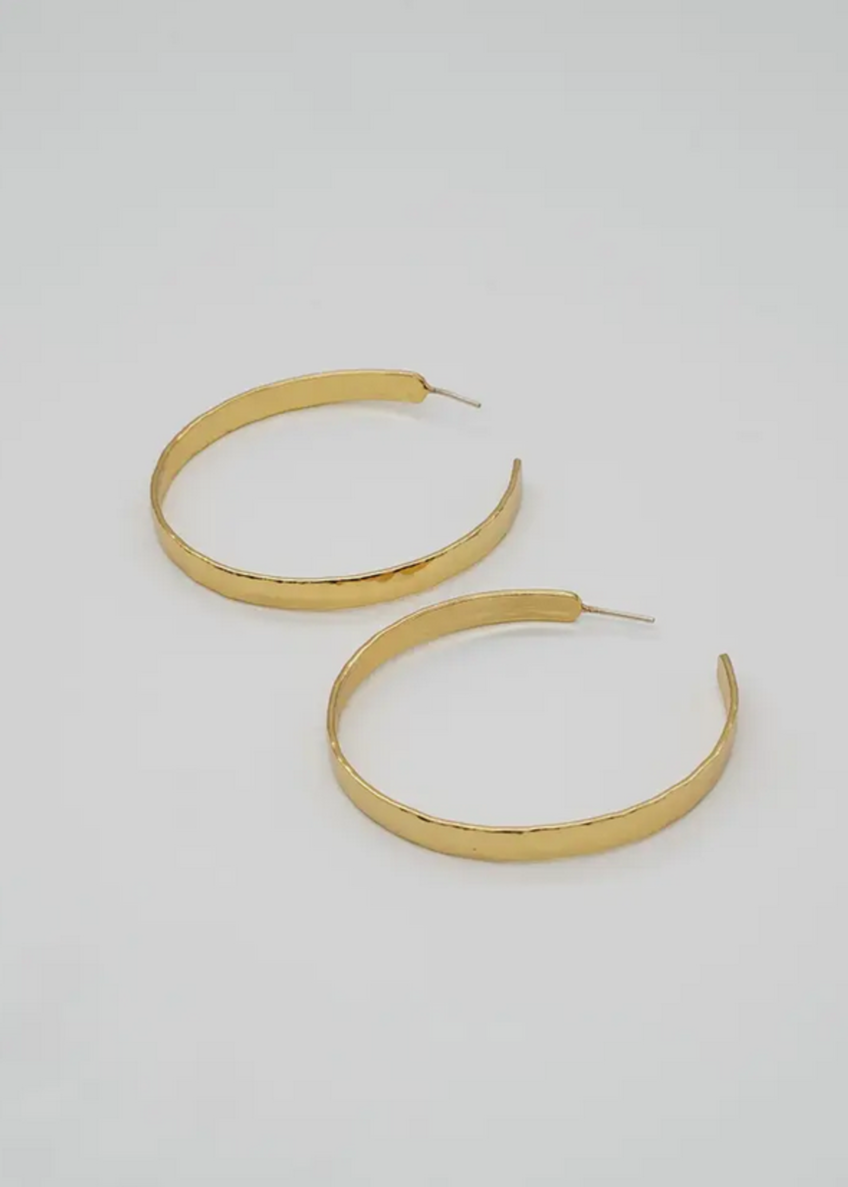 BRENDA GRANDS JEWELRY PERFECT LOVE HAMMERED HOOPS