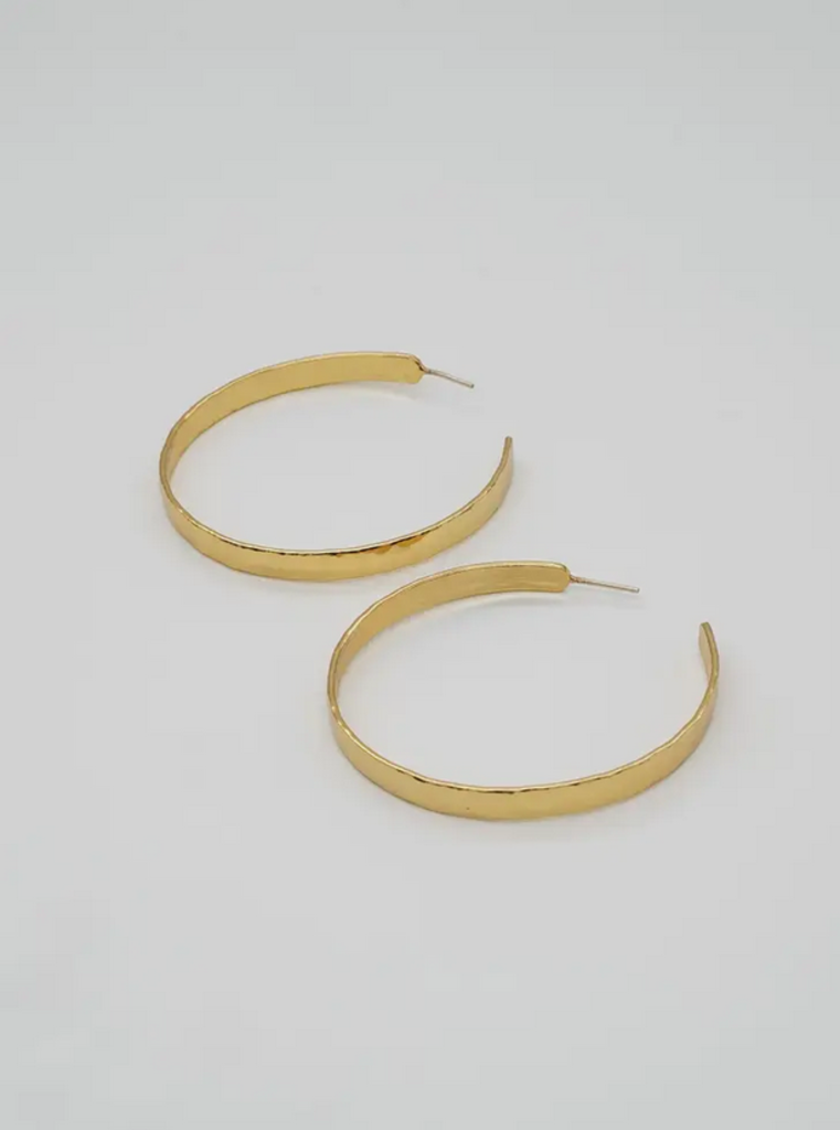 BRENDA GRANDS JEWELRY PERFECT LOVE HAMMERED HOOPS