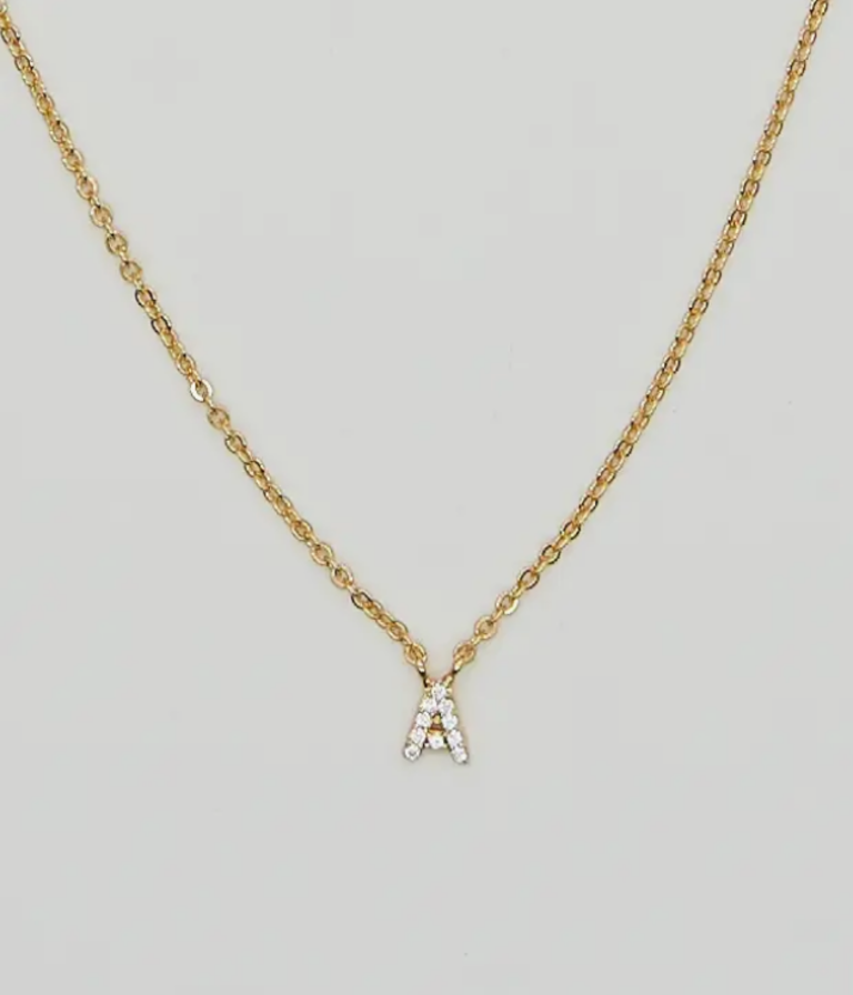BRENDA GRANDS JEWELRY SHINY INITIAL NECKLACE