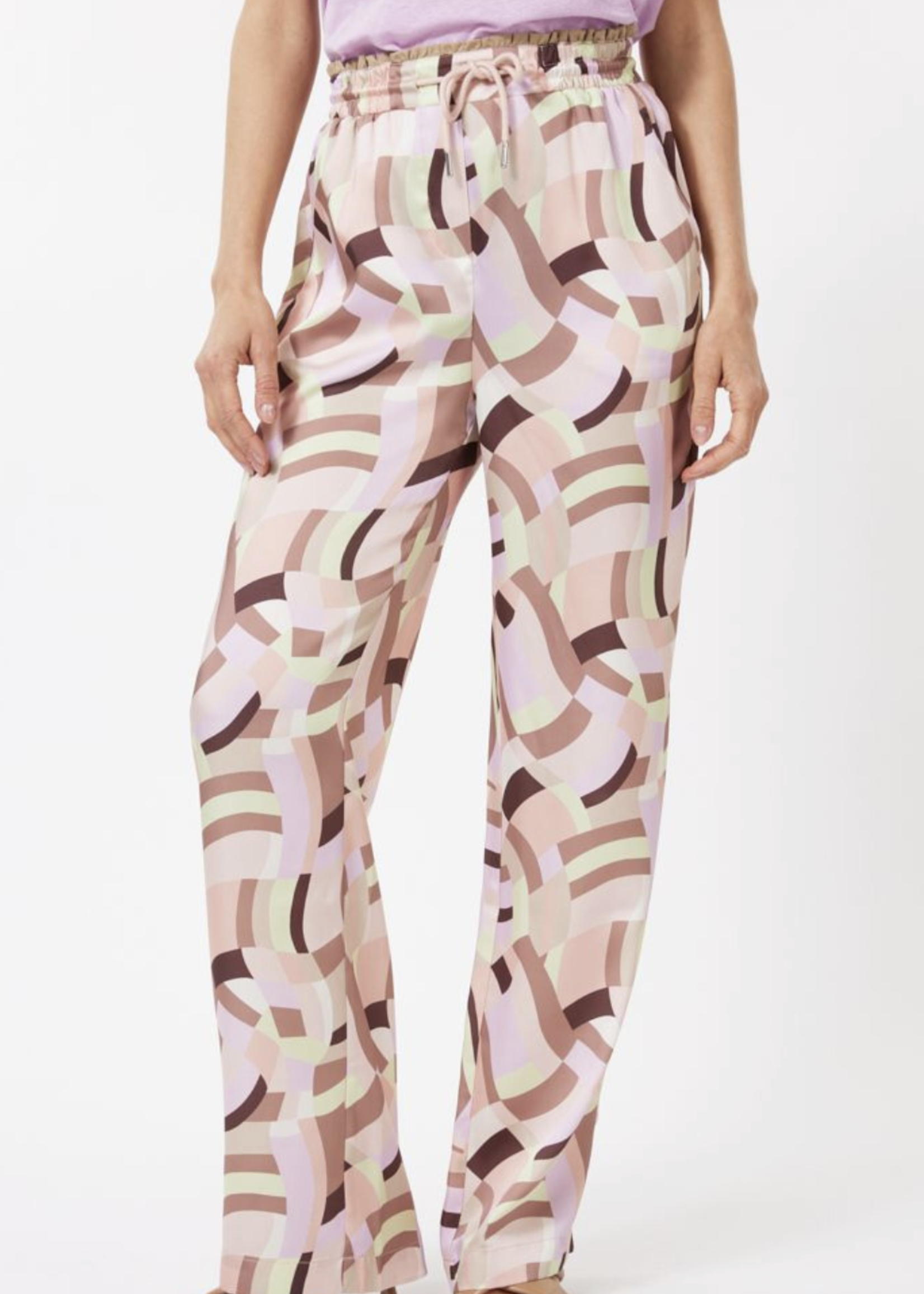 ESQUALO GEOMETRIC PRINT TROUSER