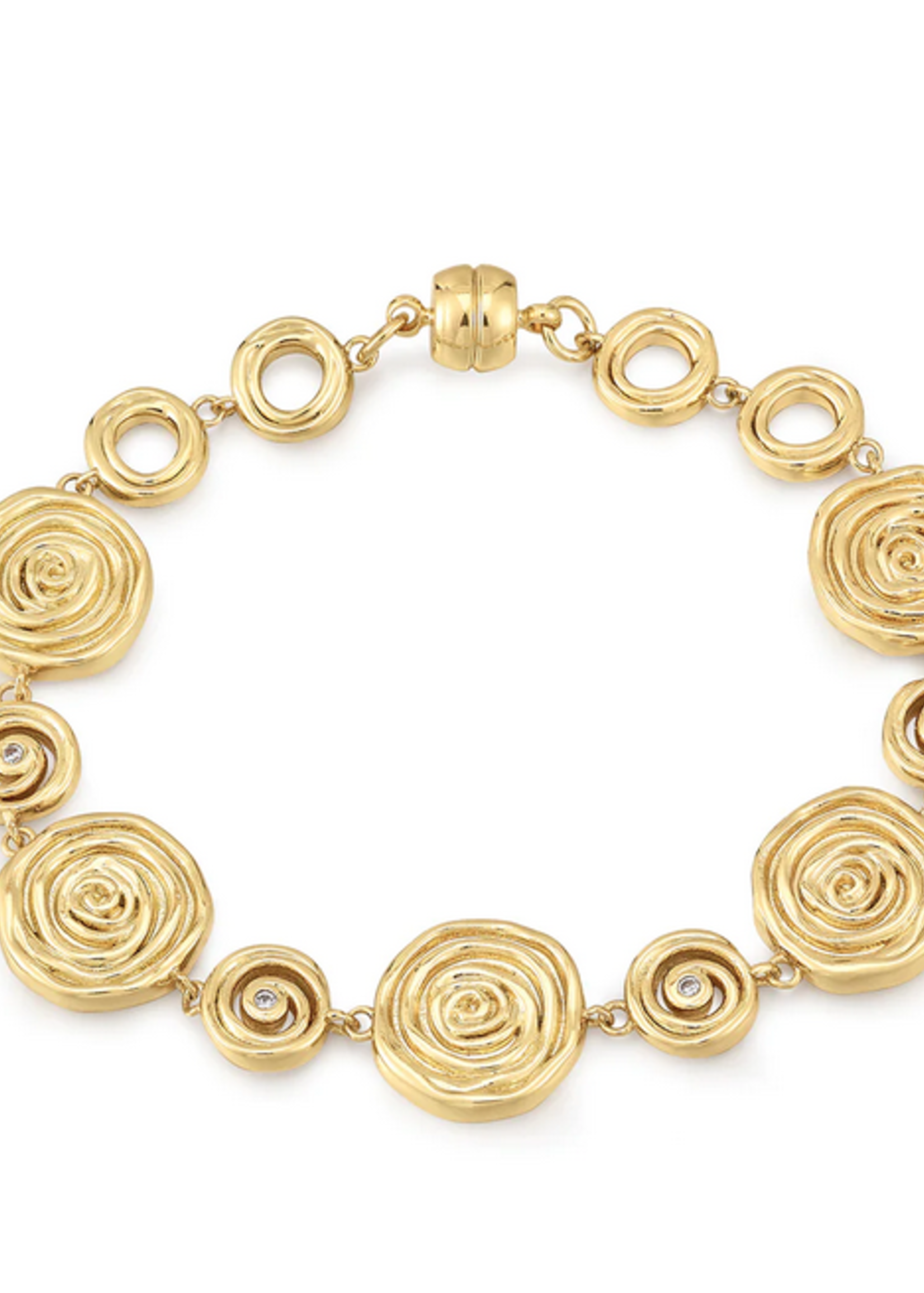 LUV AJ ROSETTE COIL LINK BRACELET