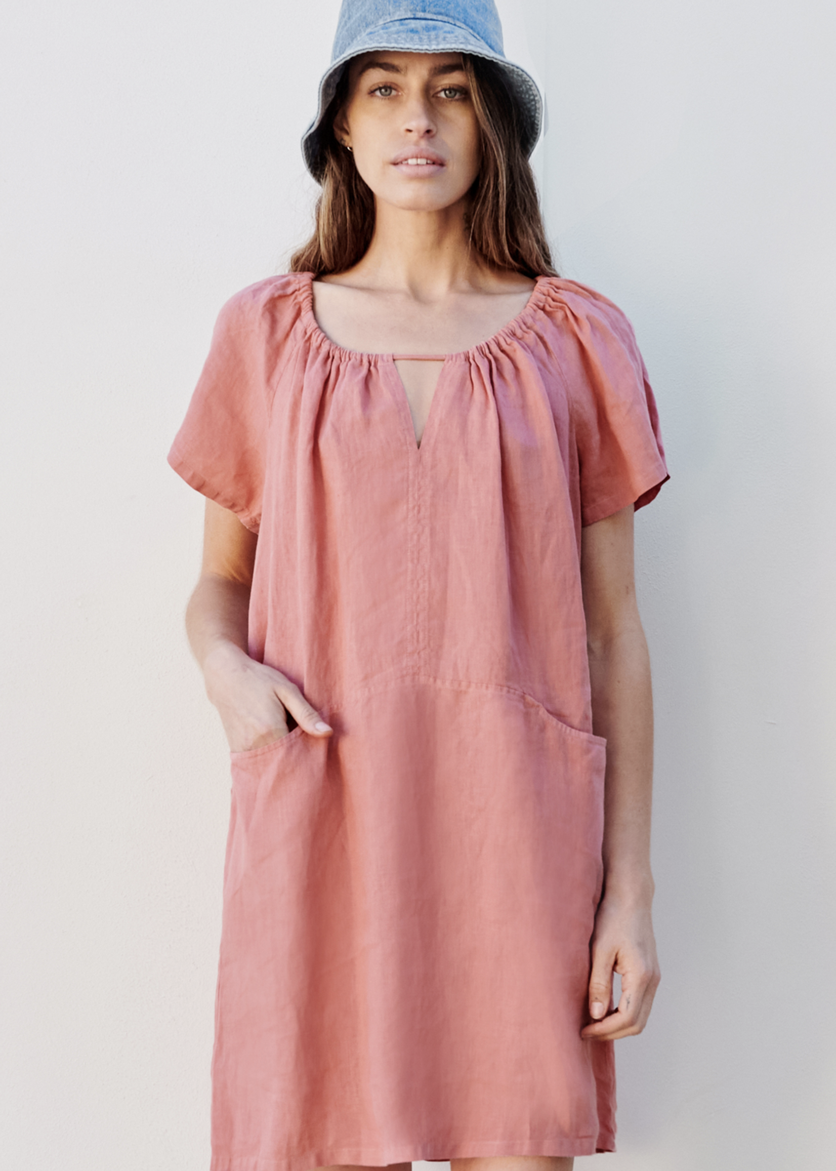 SUNDRY S/S DRESS W/ POCKETS