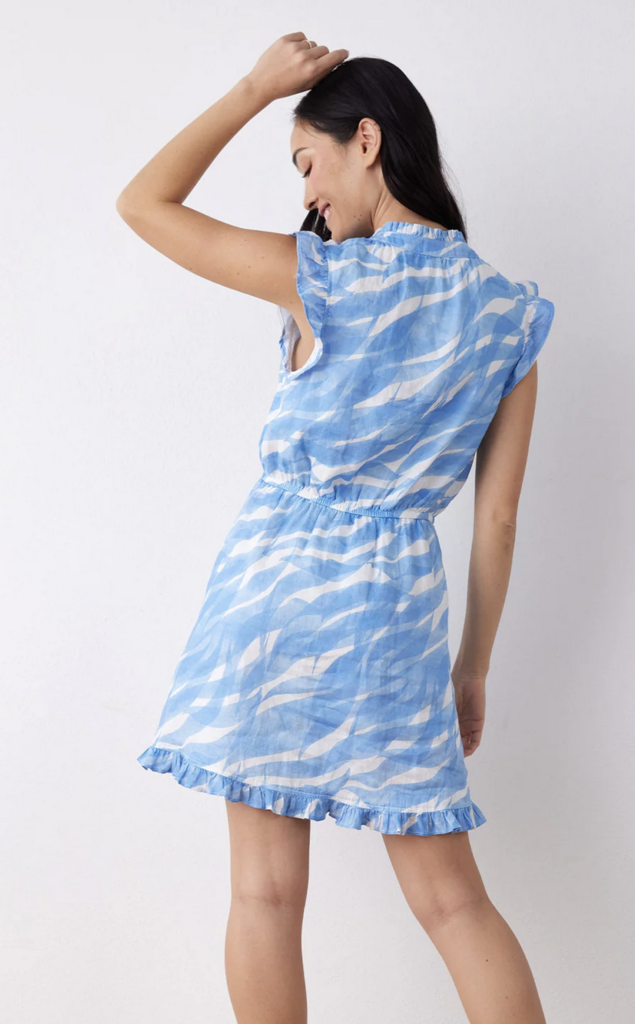 BELLA DAHL RUFFLE SLEEVE MINI DRESS