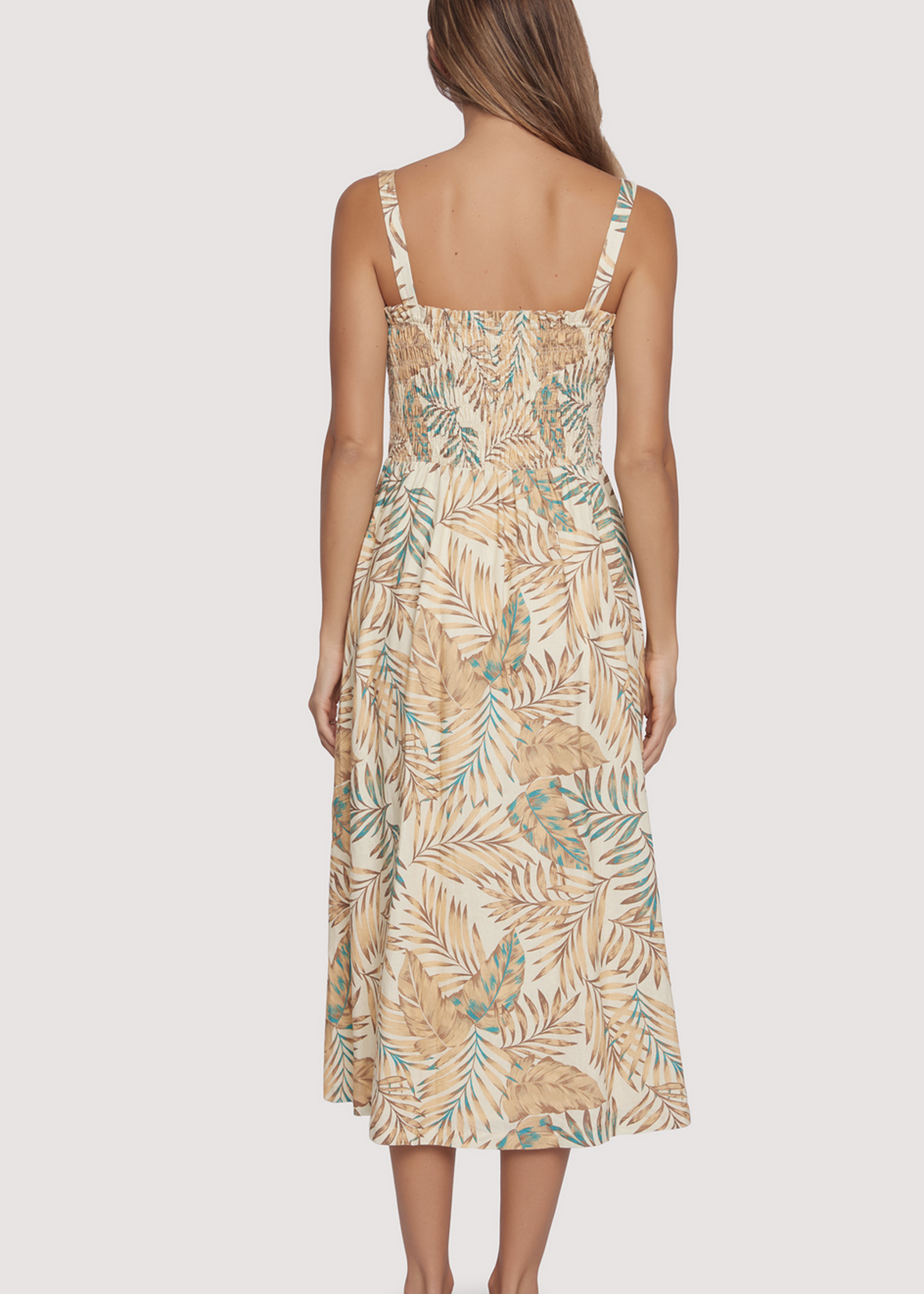 LOST & WANDER ANAFI PALM MIDI DRESS