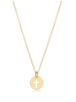 16" NECKLACE GOLD - BLESSED GOLD DISC