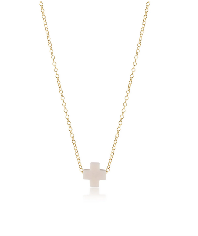 16" NECKLACE GOLD - SIGNATURE CROSS