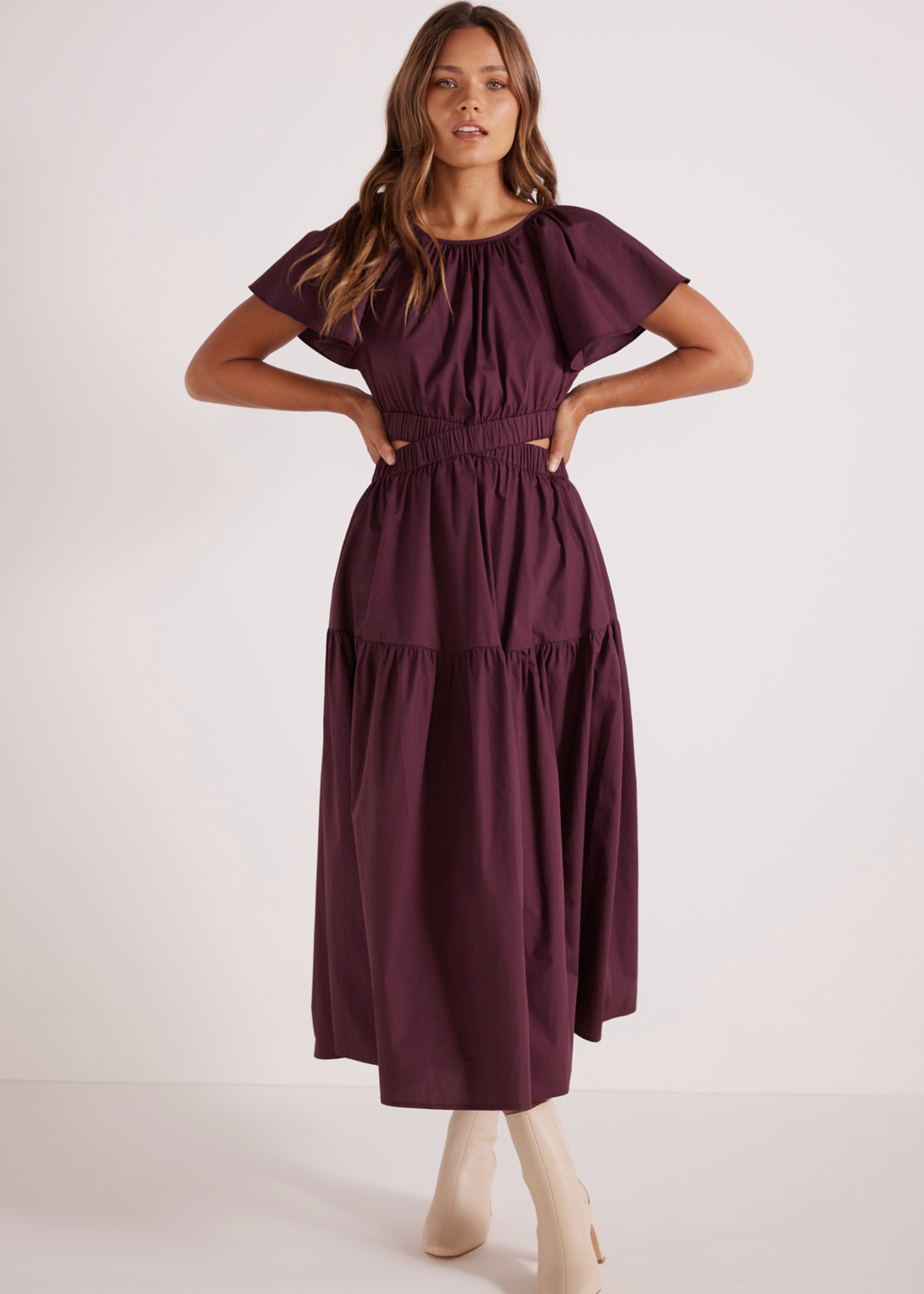 MINKPINK ALLEGRA CUTOUT MIDI DRESS