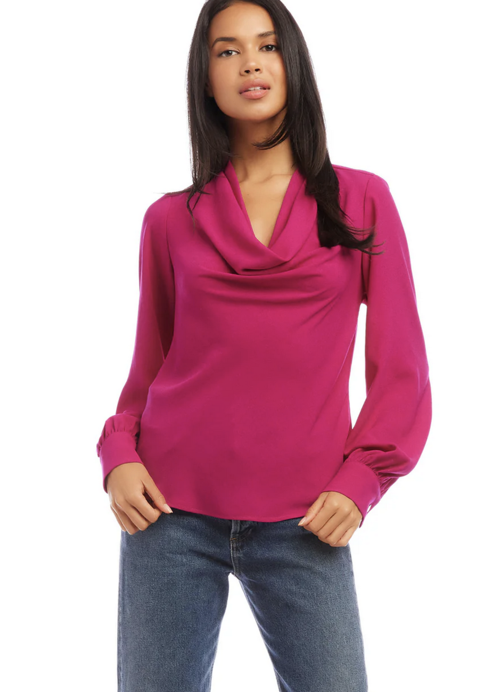 FIFTEEN TWENTY COWL NECK TOP