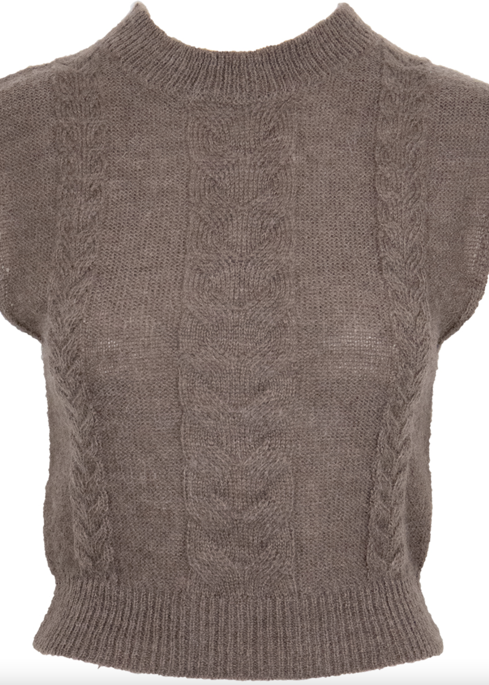 Lucy Paris QUENTIN CABLE KNIT TOP