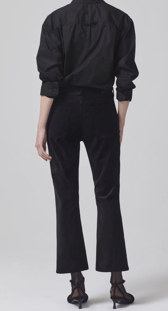 CITIZENS OF HUMANITY ISOLA CROPPED BOOT IN VELVET