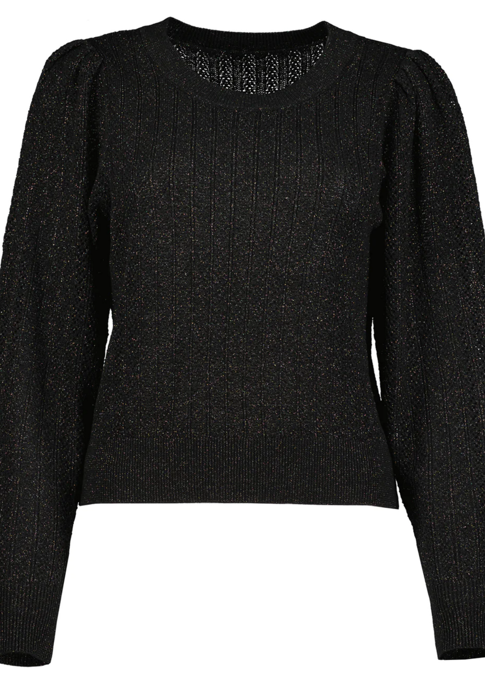 BISHOP+YOUNG SIENNA PUFF SLEEVE METALLIC SWEATER