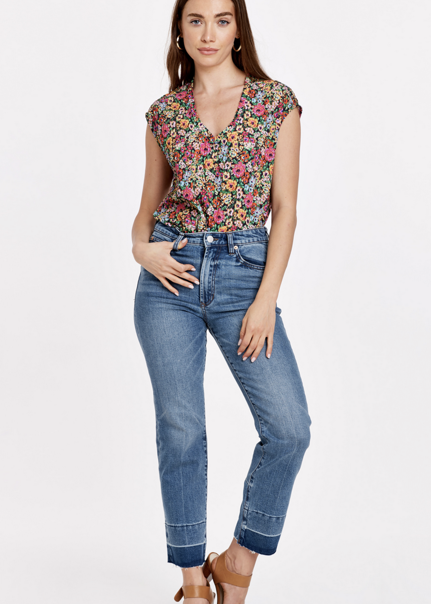 DEAR JOHN FRANKIE SUPER HIGH RISE CROPPED STRAIGHT JEANS