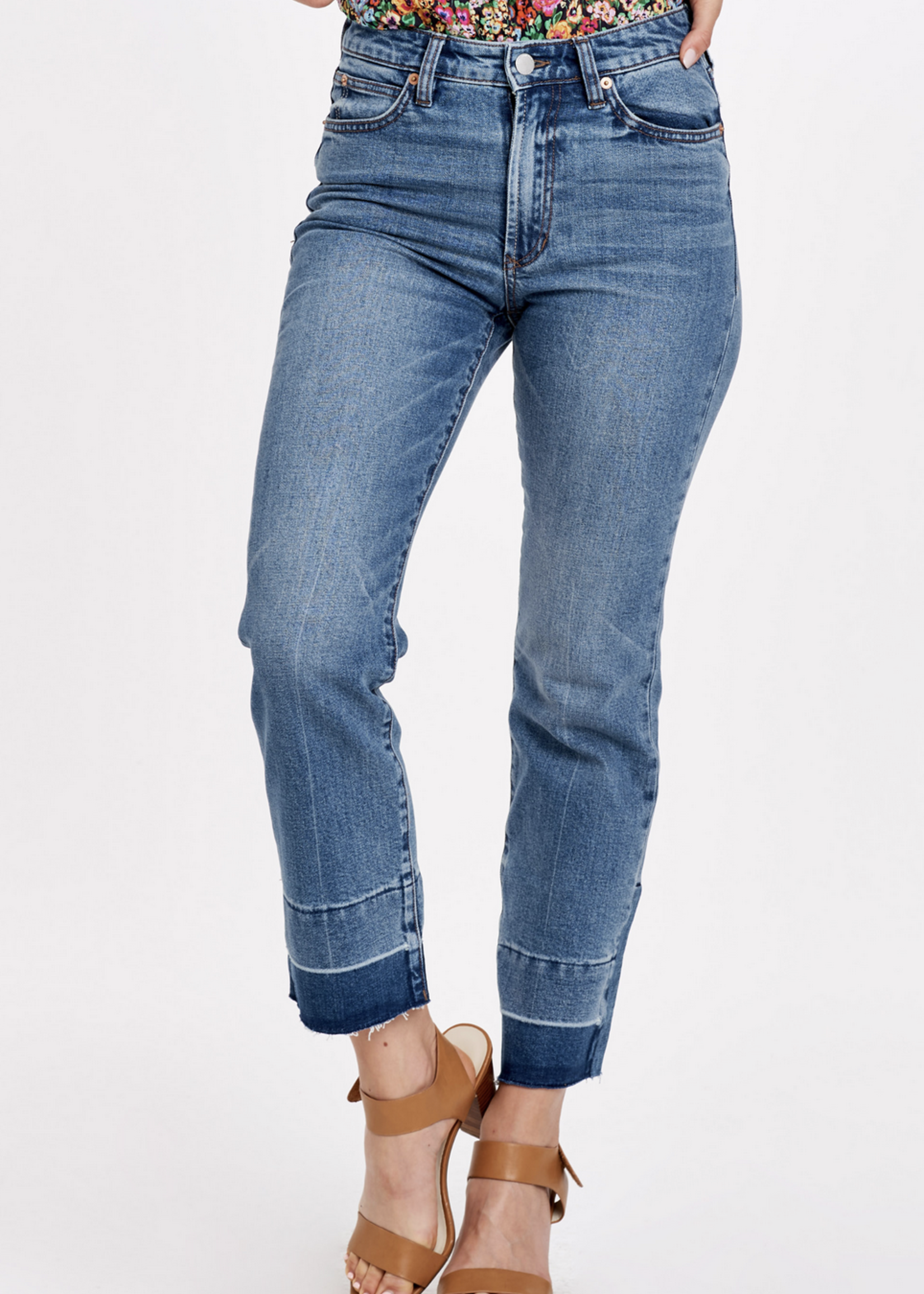 DEAR JOHN FRANKIE SUPER HIGH RISE CROPPED STRAIGHT JEANS