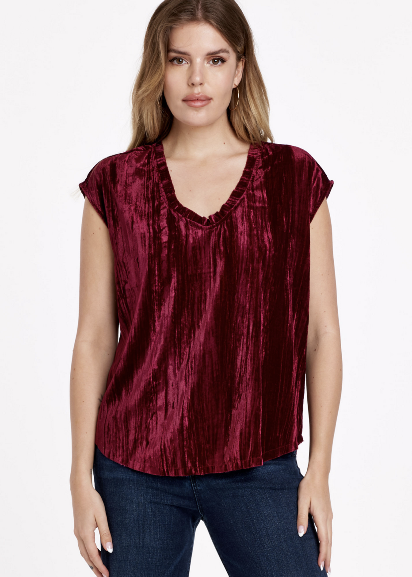 DEAR JOHN YANIS V-NECK S/L TOP